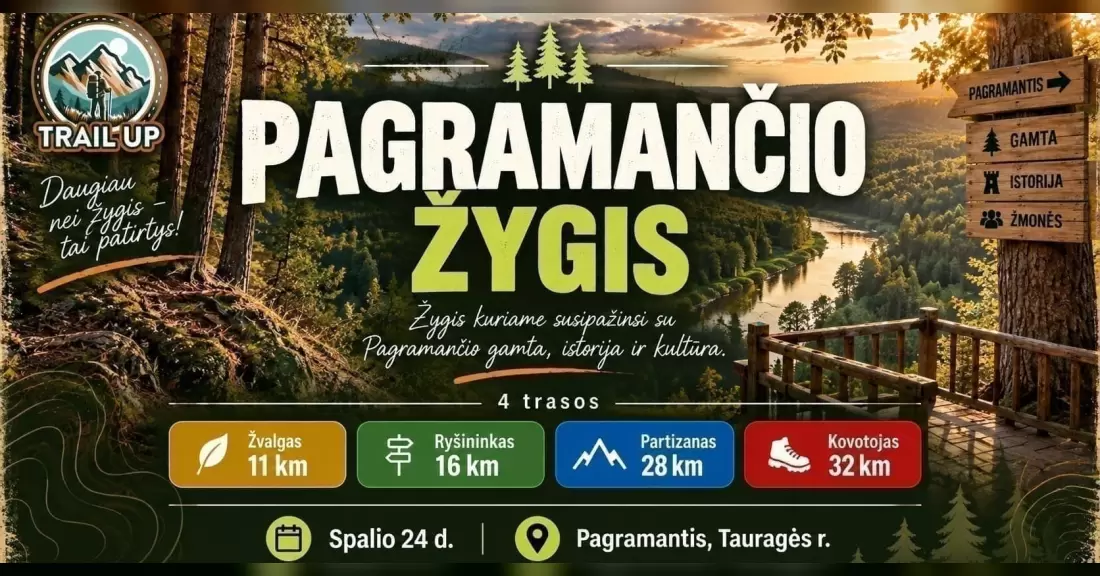 Pagramančio žygis su "Trail Up" 2026
