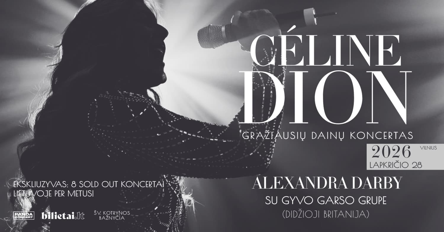 Gražiausių CELINE DION dainų koncertas | atlieka Alexandra Darby su gyvo garso grupe | Vilnius