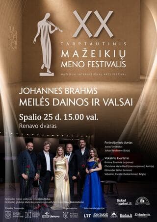 Koncertas JOHANNES BRAHMS – MEILĖS DAINOS IR VALSAI